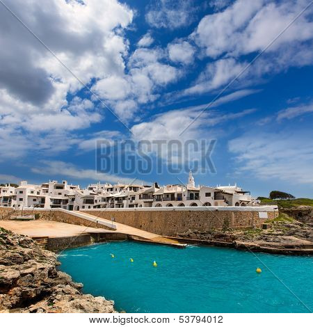 Binibequer Vell in Menorca Binibeca white village Sant Lluis at Balearic Islands