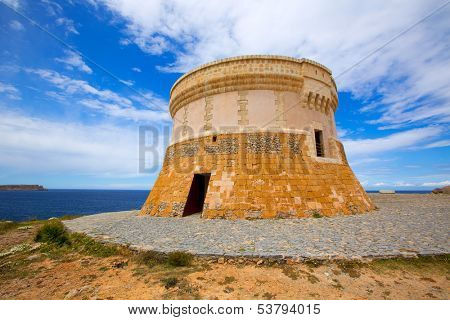 Torre de Fornells tower in Menorca at Balearic islands of Spain