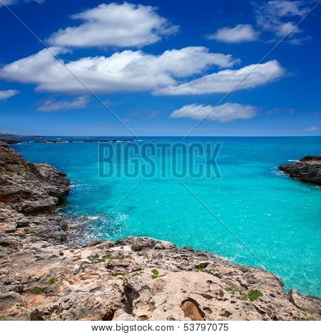 Menorca Platja es Calo Blanc in Sant Lluis at Balearic islands of Spain