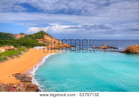 Cala Pregonda in Menorca at Balearic islands es Mercadal