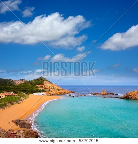 Cala Pregonda in Menorca at Balearic islands es Mercadal