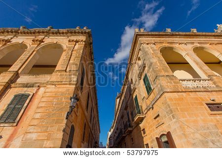 Ciutadella Menorca Placa des Born in downtown Ciudadela at Balearic islands