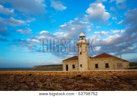 Menorca Punta Nati Faro lighthouse in Ciutadella Balearic Islands of Spain