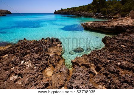 Menorca Cala en Turqueta Ciutadella turquoise Mediterranean at Balearic islands