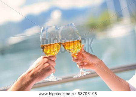 happy young couple having lanch at beautiful restaurant on by the sea on  beach