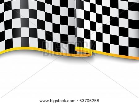 Race background. Checkered black and white
