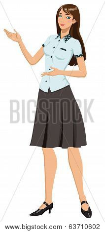 Smiling office girl