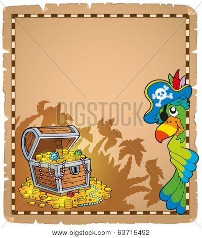 Pirate theme parchment 9 - eps10 vector illustration.