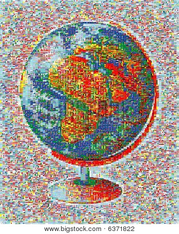 Drapeaux monde mosaïque