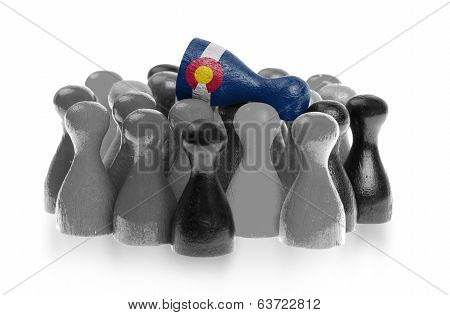 One Unique Pawn On Top Of Common Pawns