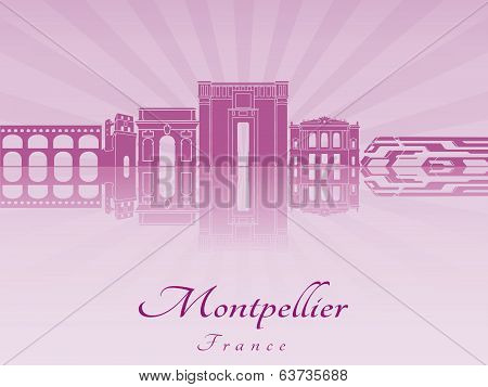 Montpellier Skyline In Purple Radiant Orchid