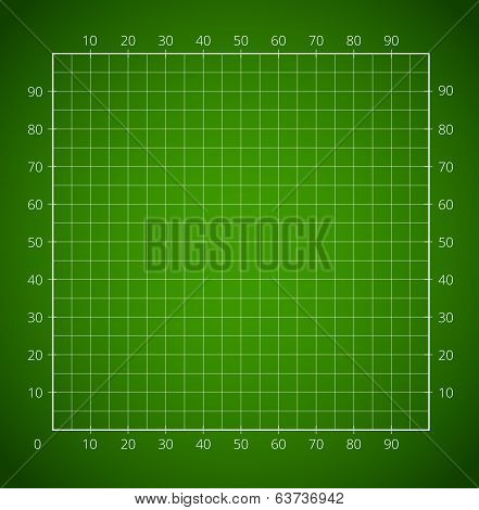 Green squared paper sheet.