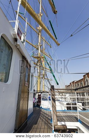Russian Sailing Boat 'mir' Docks In Greece