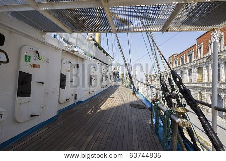 Russian Sailing Boat 'mir' Docks In Greece