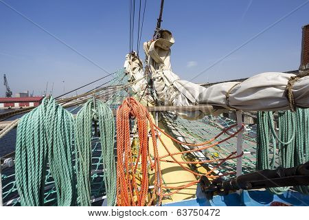 Sailing Boat Pictured From On Board