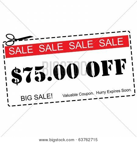 Seventy Five Dollars Off Sale Coupon