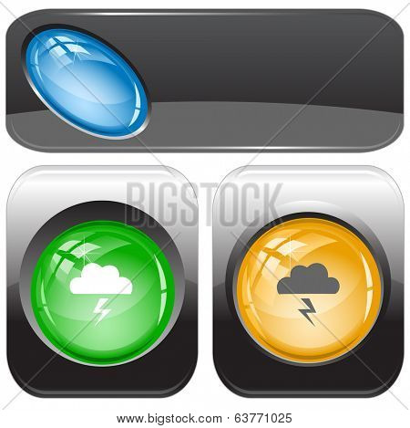 Storm. Vector internet buttons.