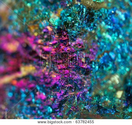 Nugget, Colour Metal. Macro. Extreme Closeup