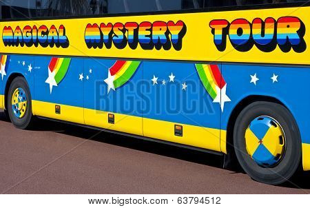 Magical Mystery Tour Bus In Liverpool