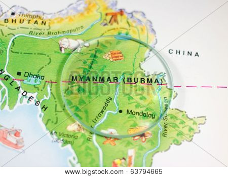 Myanmar (burma) Country Map