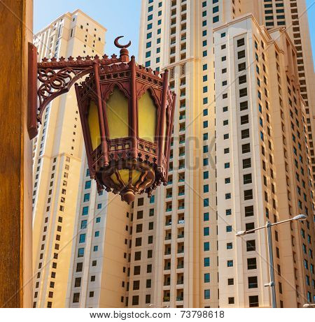 High Rise Buildings And Streets In Dubai, Uae
