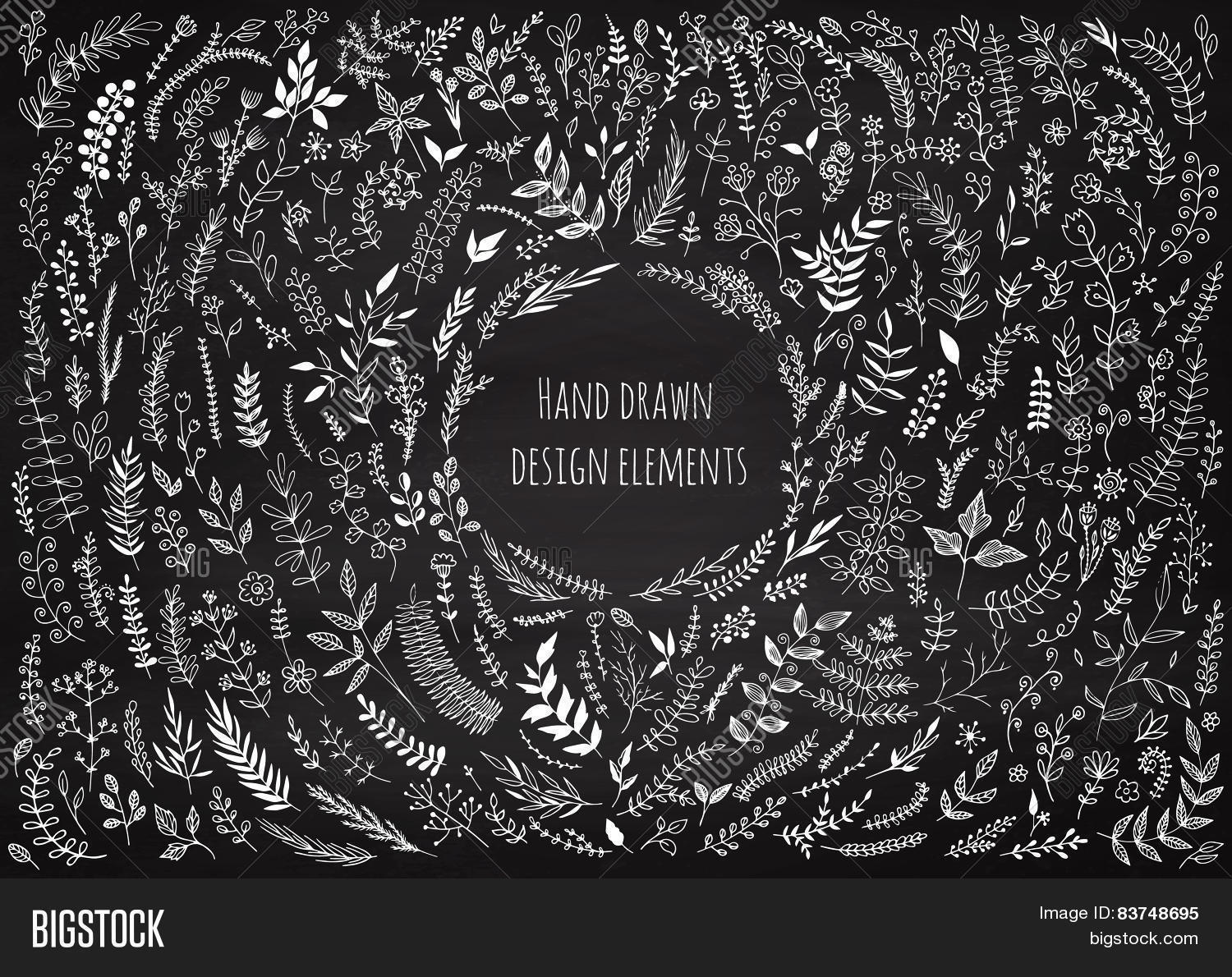 Set Floral Elements Vector & Photo (Free Trial) | Bigstock