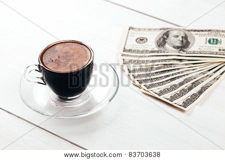 coffee and dollars