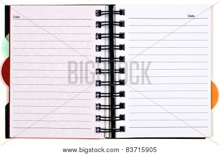 Day Planner With Blank Pages And Colored Tabs