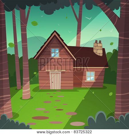 Cabin in woods