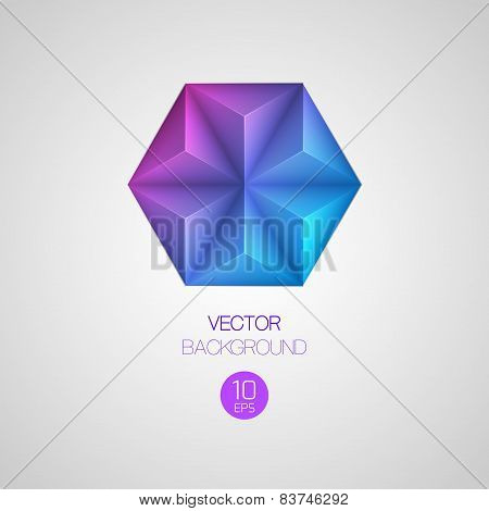 3d triangular background. Vector illustration