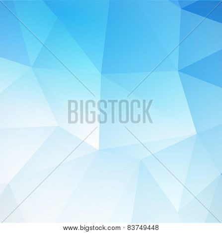 Blue Abstract Triangular background. Vector illustration