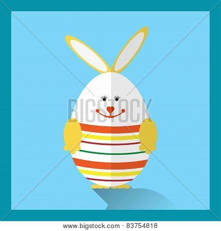 Easter Egg And Bunny