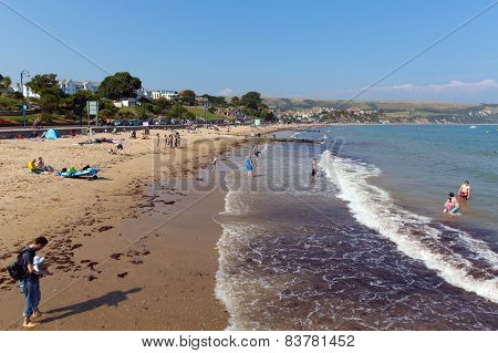 Sunshine and warm weather brought visitors to Swanage on the Dorset coast to enjoy this popular town