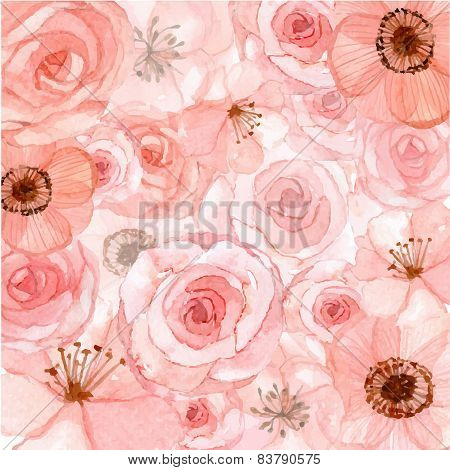 Pink Flowers Background