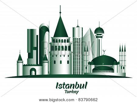 City of Istanbul Turkey Famous Buildings