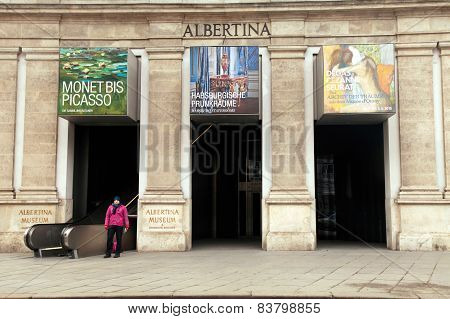 Main Entrance In Albertina Museum, Vienna