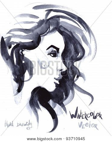 Beautiful woman face