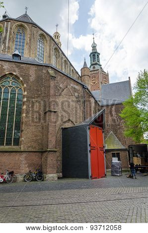 The Hague, Netherlands - May 8, 2015: Grote Kerk (big Church) In The Hague
