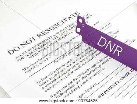 Dnr Bracelet And Hospital Form