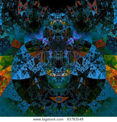 Psychedelic art. Abstract art pattern. Beautiful illustration. Futuristic background.