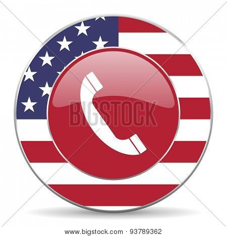 phone american icon original modern design for web and mobile app on white background 