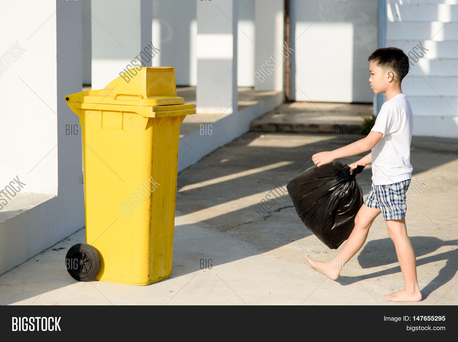 Boy Carry Garbage Image & Photo (Free Trial) Bigstock