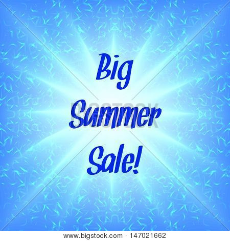 Big Summer Sale banner on abstract background with sparkles.