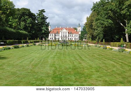 Poland palace in Kozlowka palace with garden