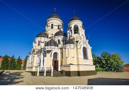 Winter Church built in Neo-Byzantine style in 1903. Capriana Orthodox Christian Monastery is one of the oldest monasteries of Moldova, first time mentioned in 1429.