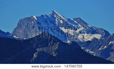Mt Wildstrubel in Summer. High mountain in Switzerland.