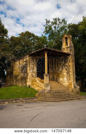 Chapel Of The Holy Cross In Cangas De Onis Asturias. Spain