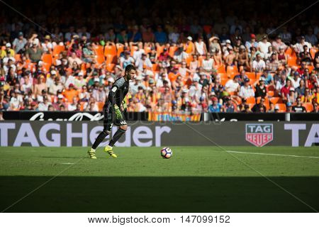 VALENCIA, SPAIN - SEPTEMBER 11th: Adan during Spanish League match between Valencia CF and Real Betis at Mestalla Stadium on September 11, 2016 in Valencia, Spain