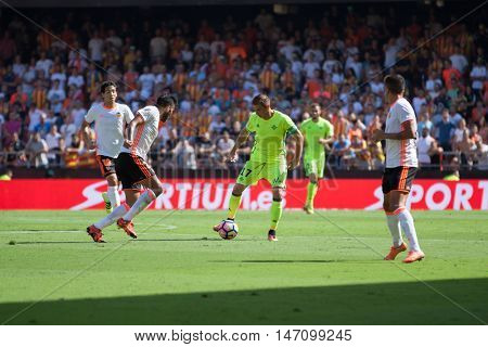 VALENCIA, SPAIN - SEPTEMBER 11th: Joaquin with ball during Spanish League match between Valencia CF and Real Betis at Mestalla Stadium on September 11, 2016 in Valencia, Spain