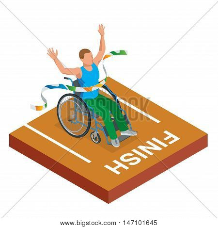 Isometric sports for people with disabled activity. Sport competitions Handicapped sportsmen